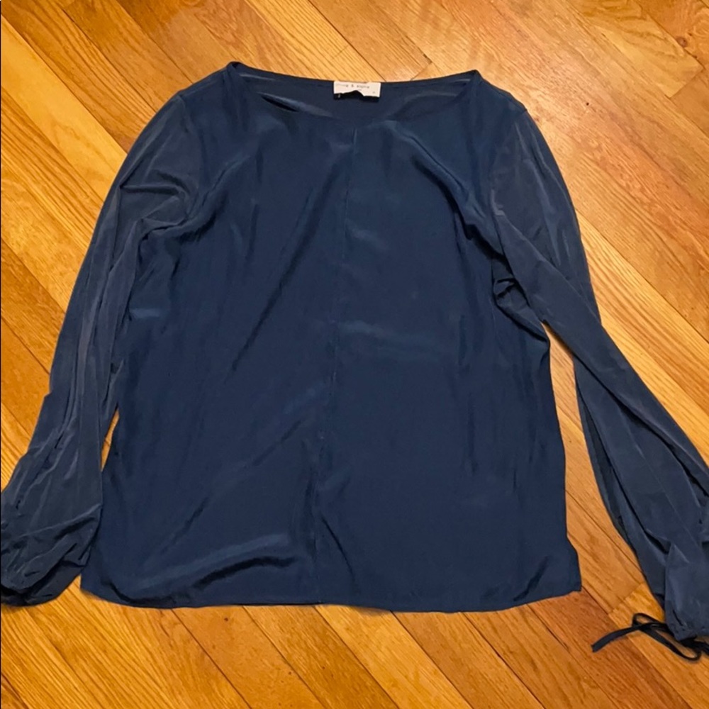 Soft beautiful navy blouse